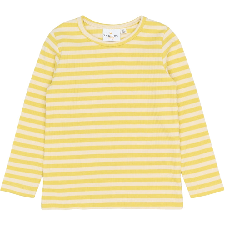 Rib blusa, Dusky Citron Striped