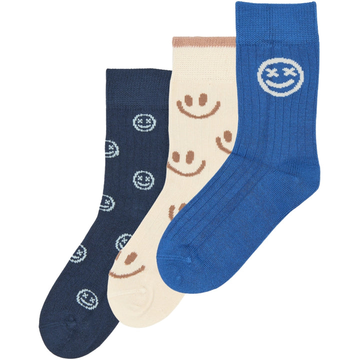 Bamboo Socks 3 Pcs, Strong Blue