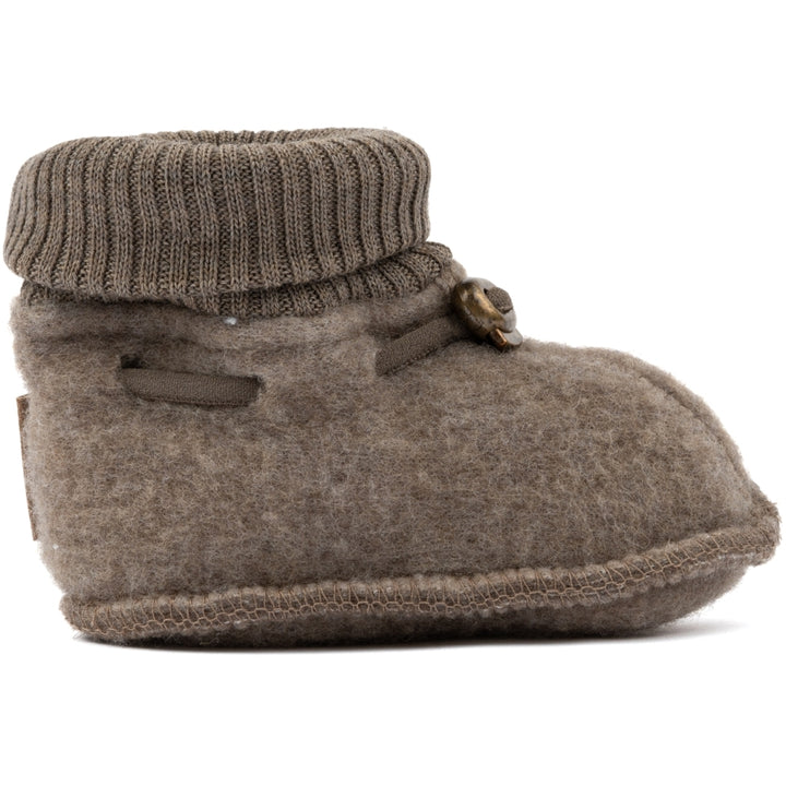 Wool Footies, Dark Brown Melange