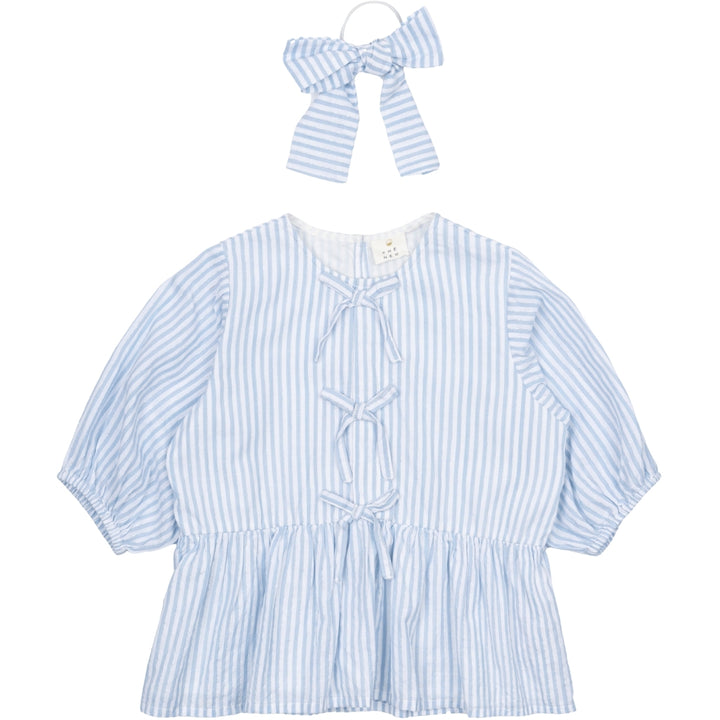 Nalani Top,  White Swan Striped