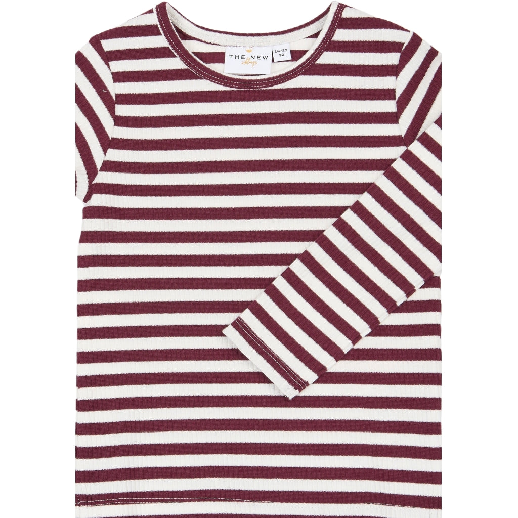 Rib Tee, Gardenia Striped