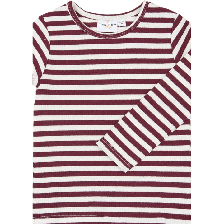 Rib Tee, Gardenia Striped