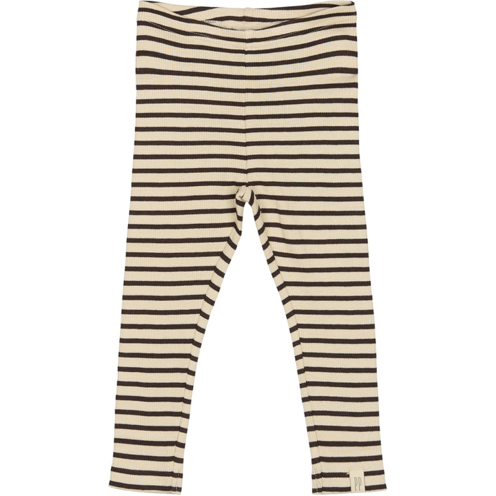 Leggings - Coffee Bean/Off White