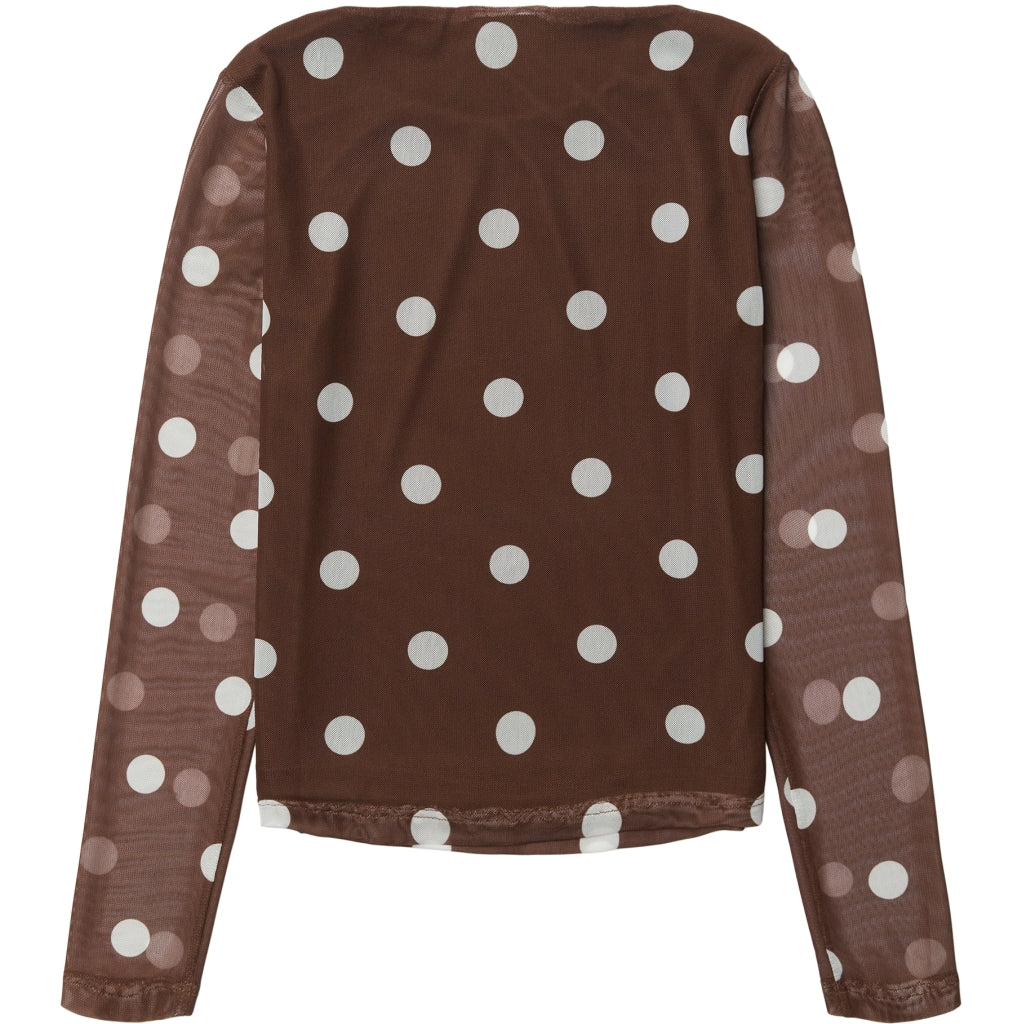 Hali Mesh Top, Brown