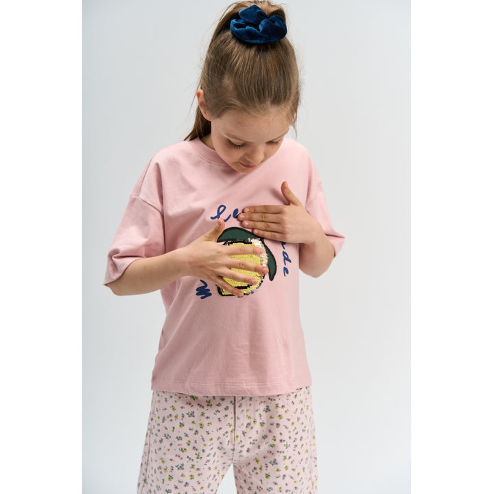 T-shirt, Silver Pink