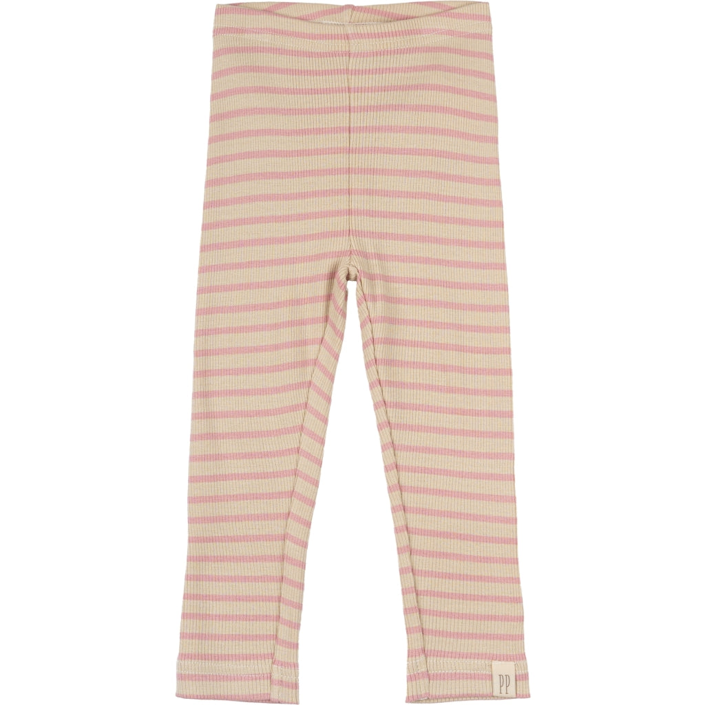 Leggings - Bright Rose/Dark Off White
