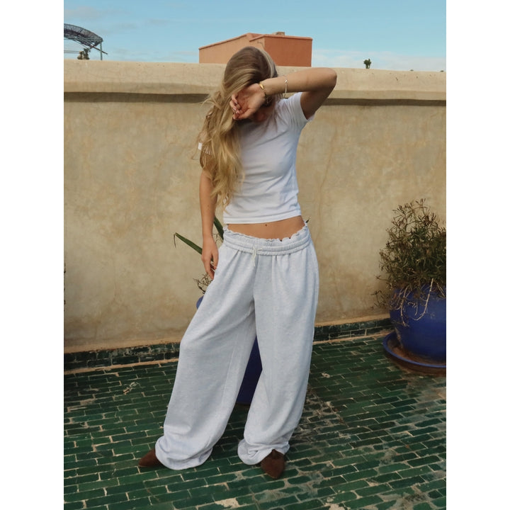 Baggy Jogger Pants, Snow Melange