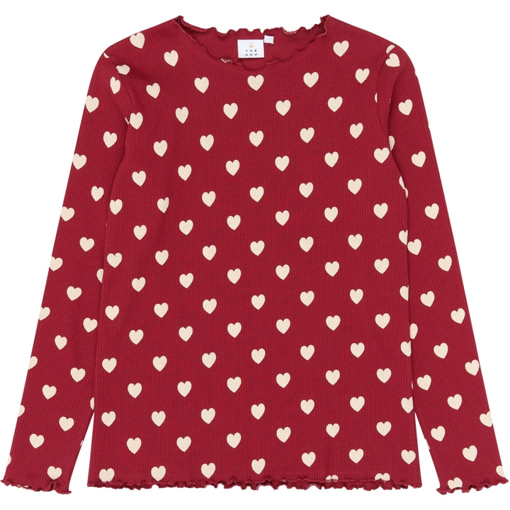 Holiday Red Heart Adult Rib Night Set