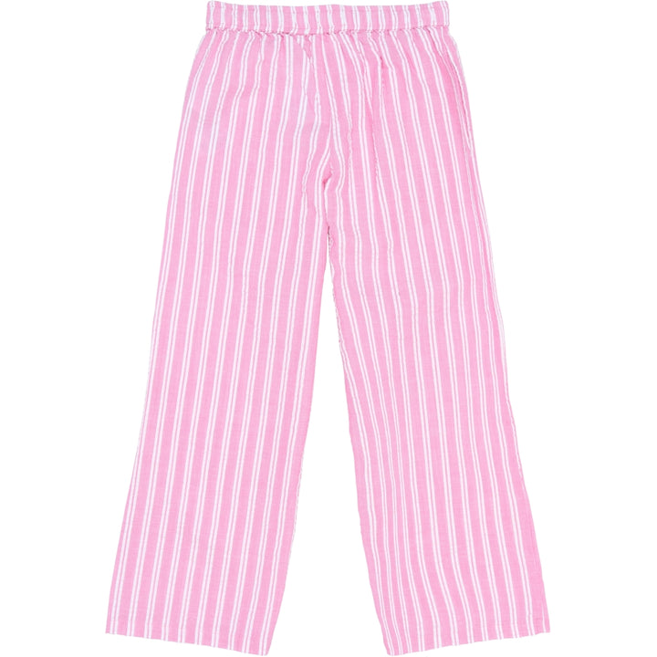 Shirley Wide Pants, Carmine Rose Striped