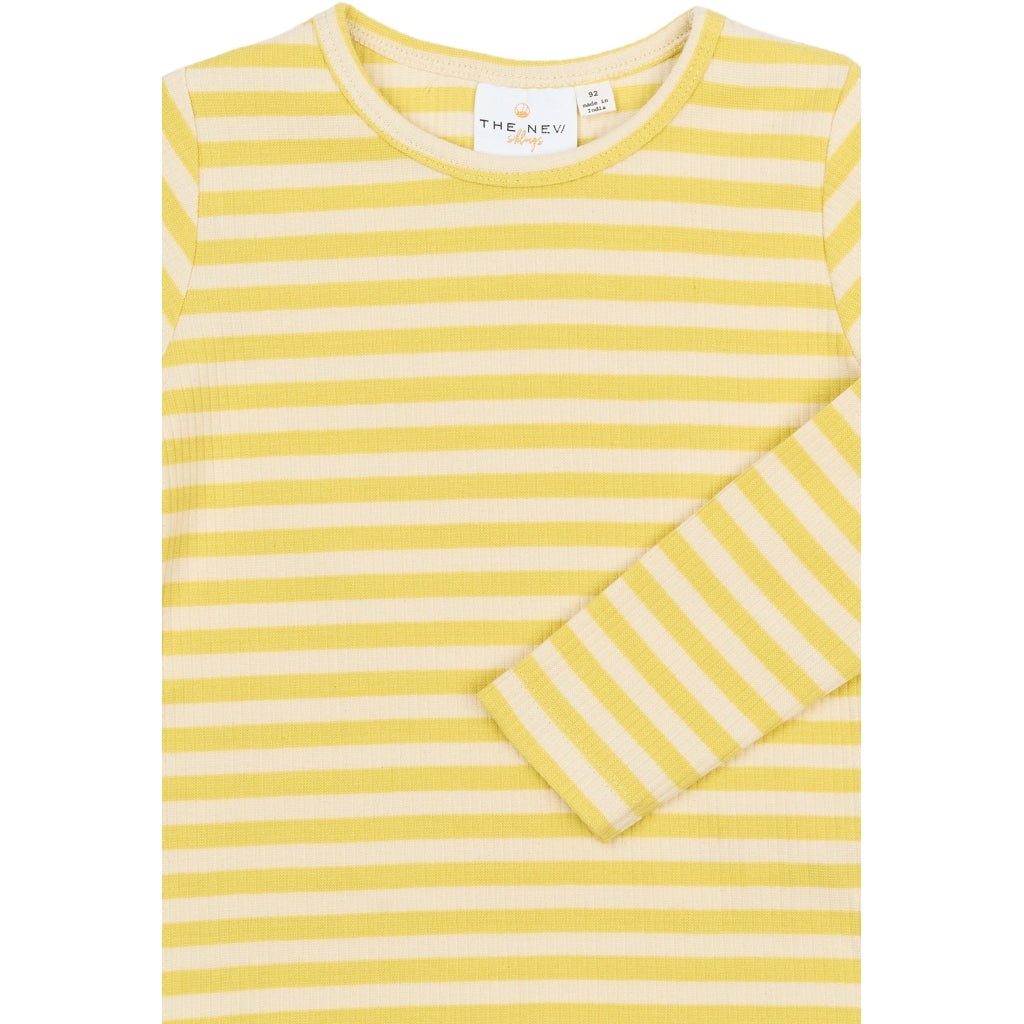 Rib blusa, Dusky Citron Striped