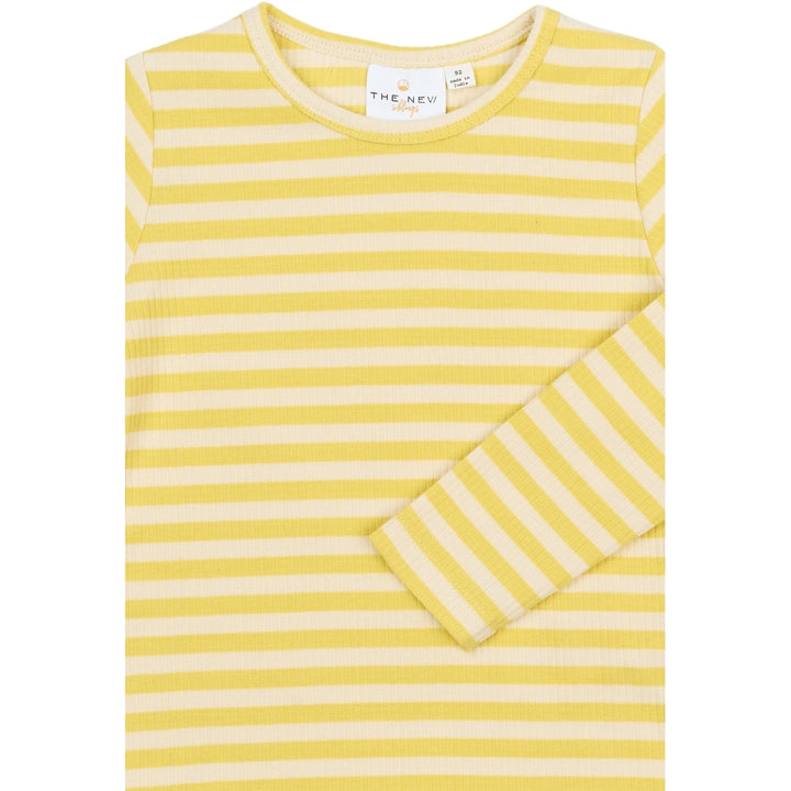 Rib blusa, Dusky Citron Striped