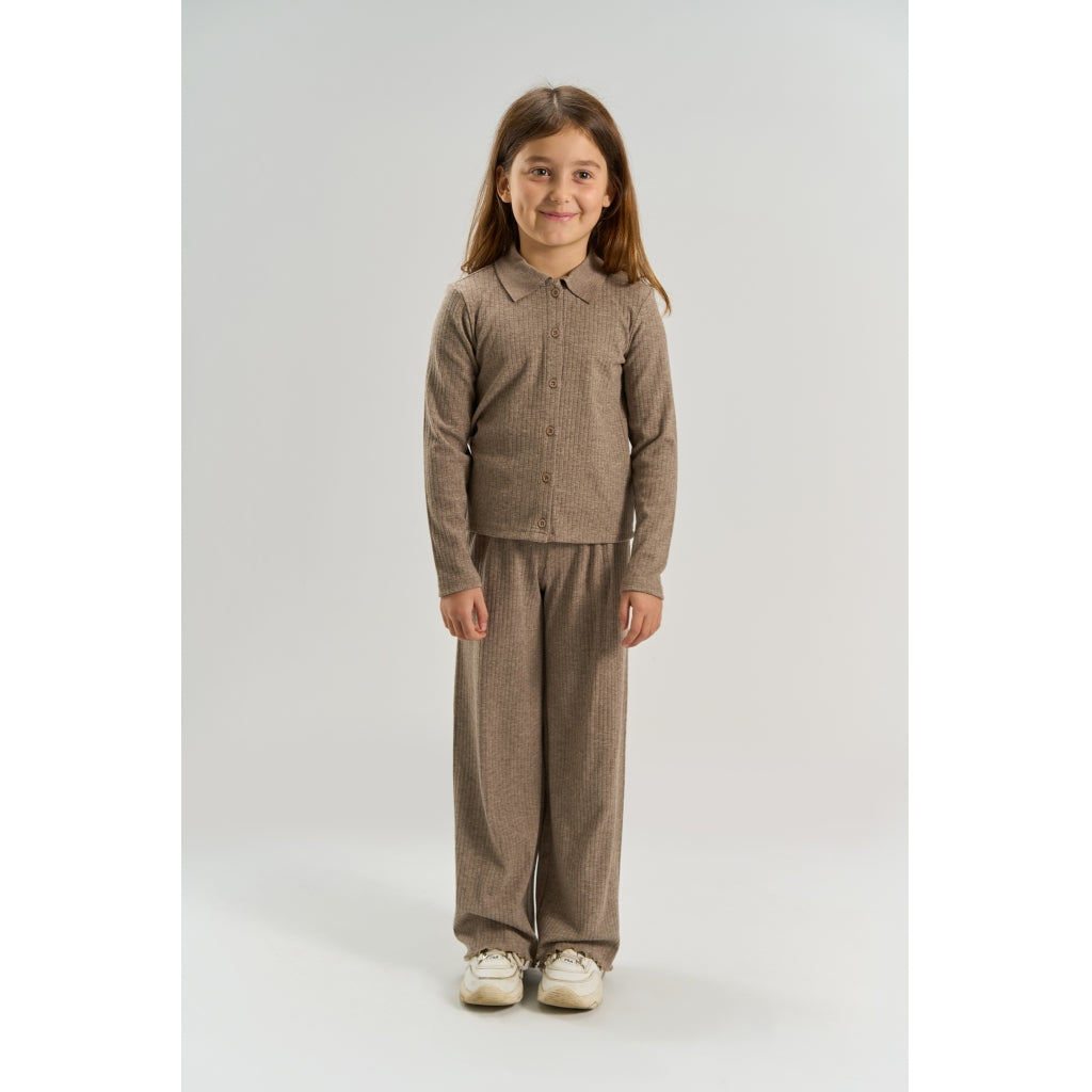 Rib Pants, Taupe Gray