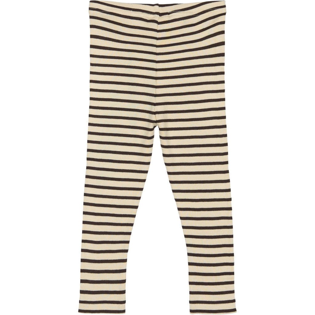 Leggings - Coffee Bean/Off White