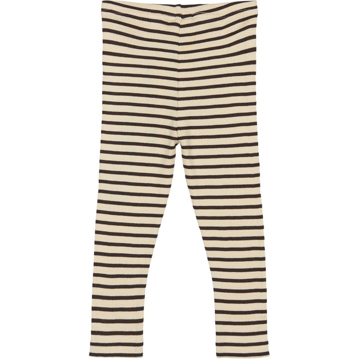 Leggings - Coffee Bean/Off White