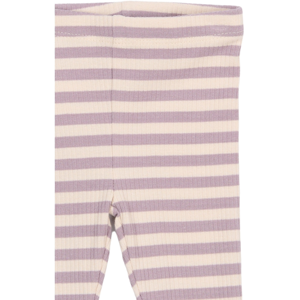 Rib Leggings, Sea Fog Striped