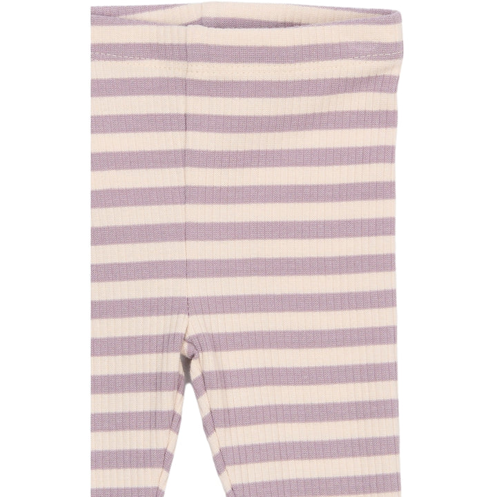 Rib Leggings, Sea Fog Striped