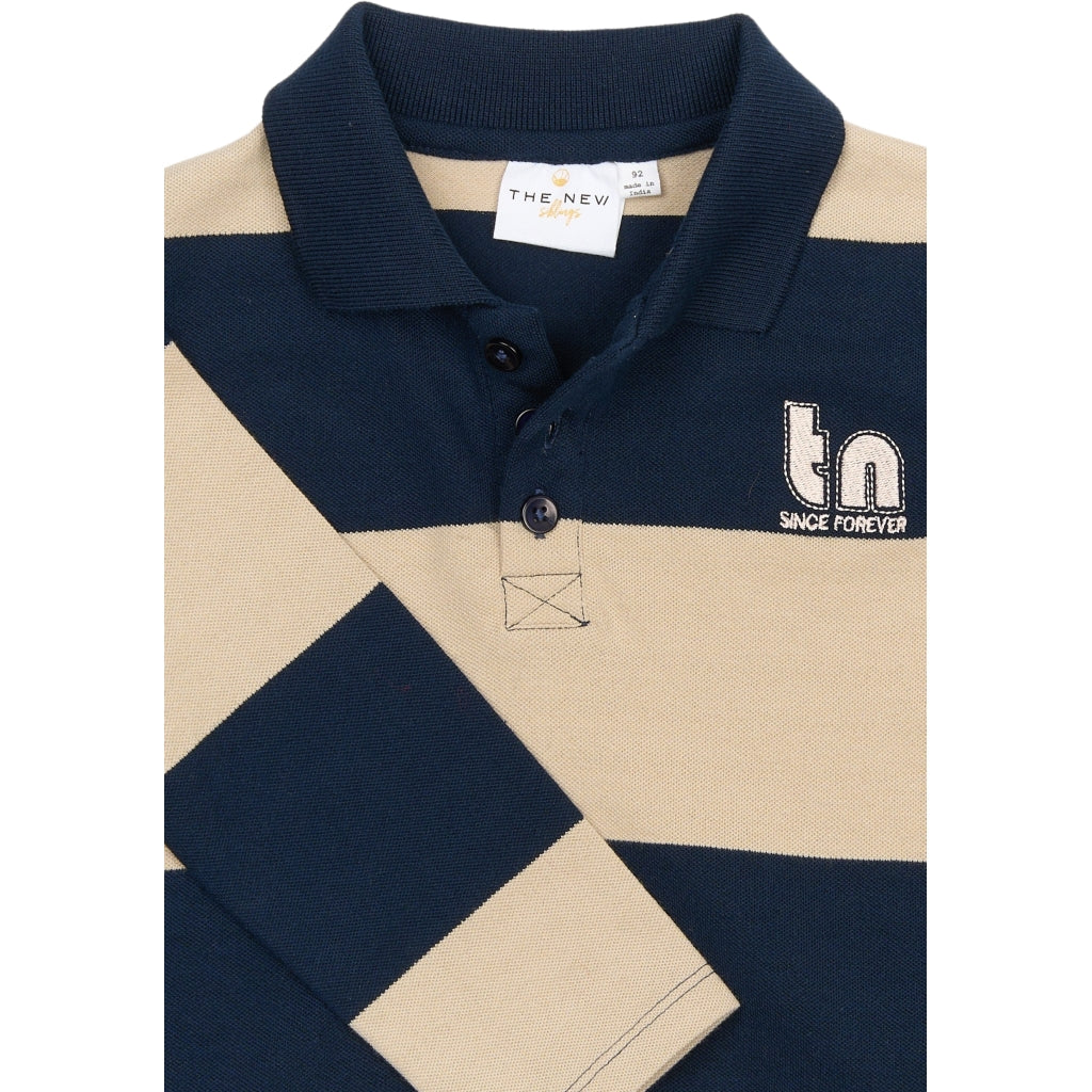 Polo Blusa - Navy Blazer Striped