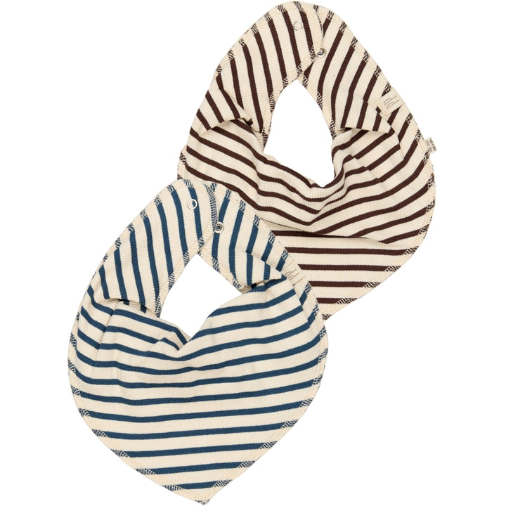 Bib 2-Pack, Chestnut Striped