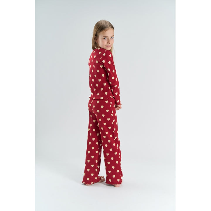 Holiday Red Heart Rib Night Set