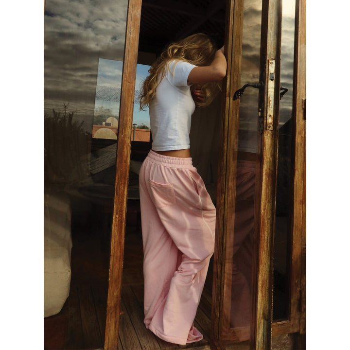 Baggy Jogger Pants, Pink