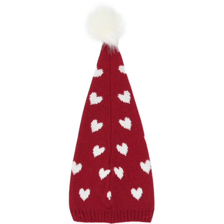 Holiday Long Hat, Red Heart