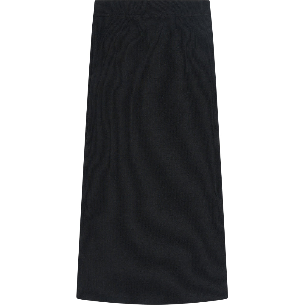 Yvette Long Glitter Skirt, Black
