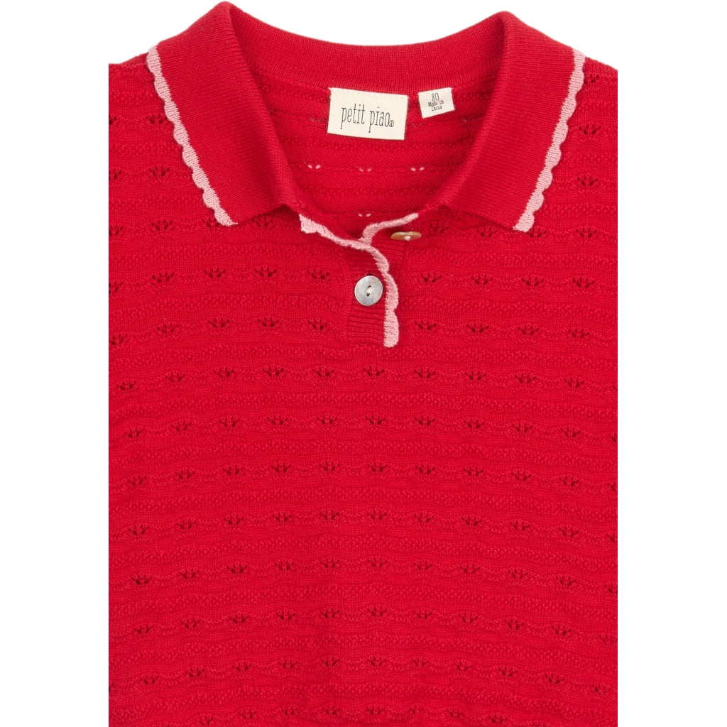 Pointelle Knit, Cinnabar