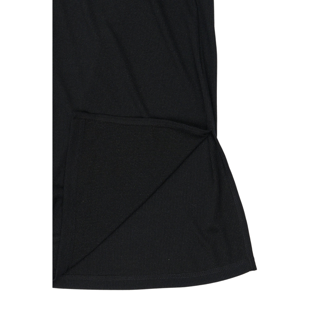 Yvette Long Glitter Skirt, Black