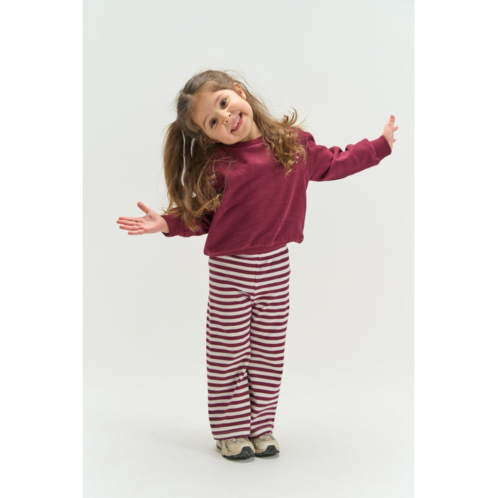 Rib Pants, Gardenia Striped