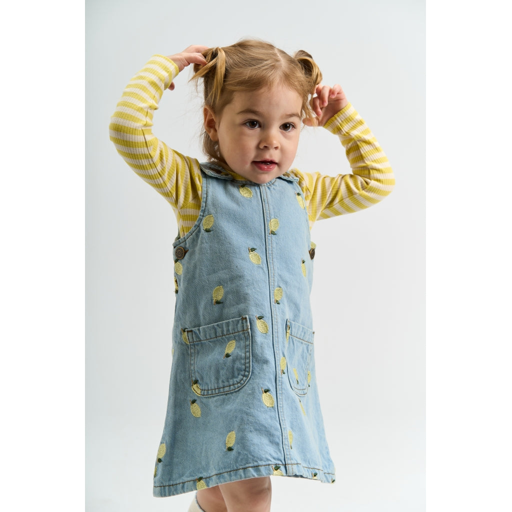 Rib blusa, Dusky Citron Striped