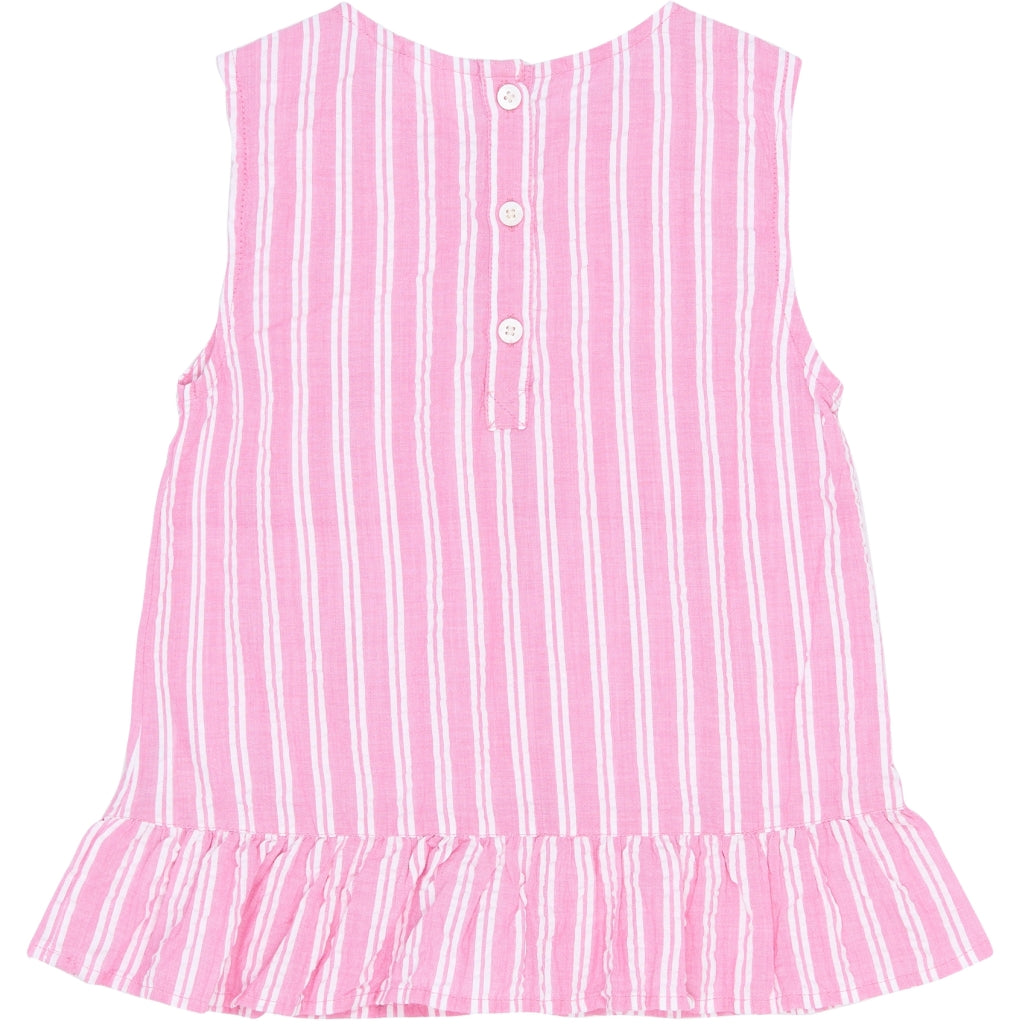 Shirley Top, Carmine Rose Striped