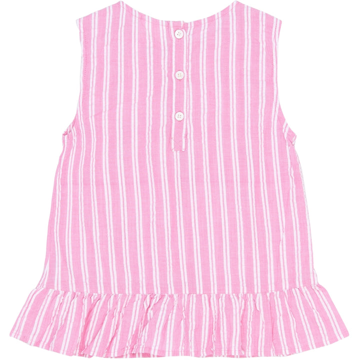 Shirley Top, Carmine Rose Striped