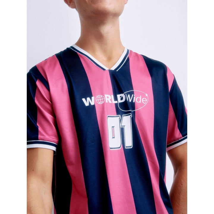 Jersey shirt, Navy-Pink