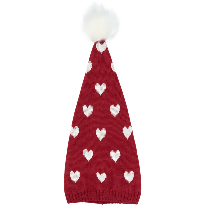 Holiday Long Hat, Red Heart