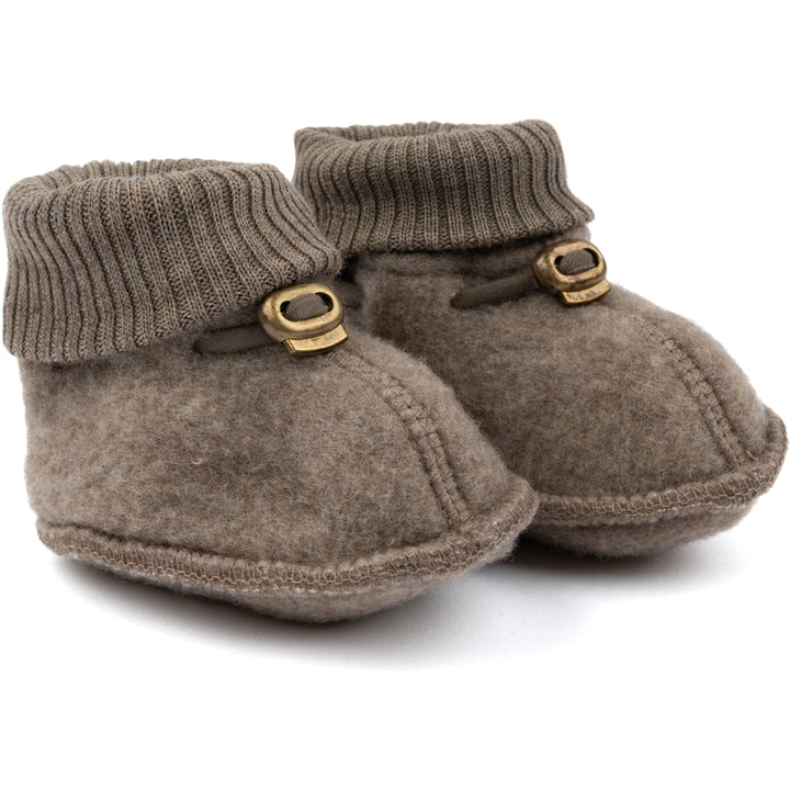 Wool Footies, Dark Brown Melange