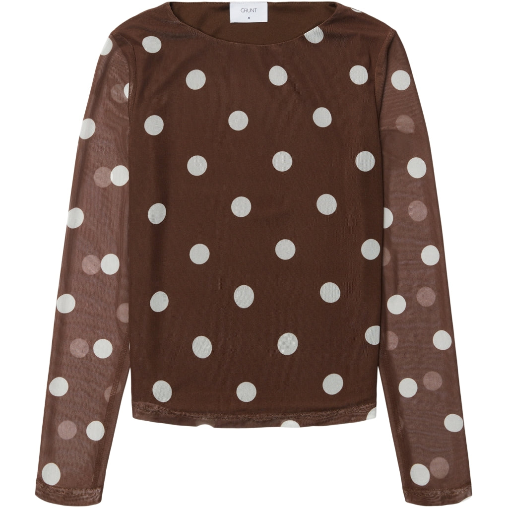 Hali Mesh Top, Brown