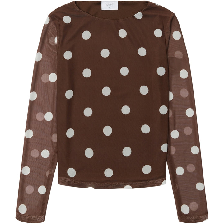 Hali Mesh Top, Brown