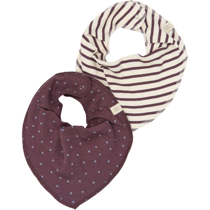Bib 2-Pack, Huckleberry Striped