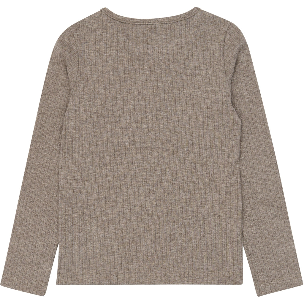 Rib Tee, Taupe Gray