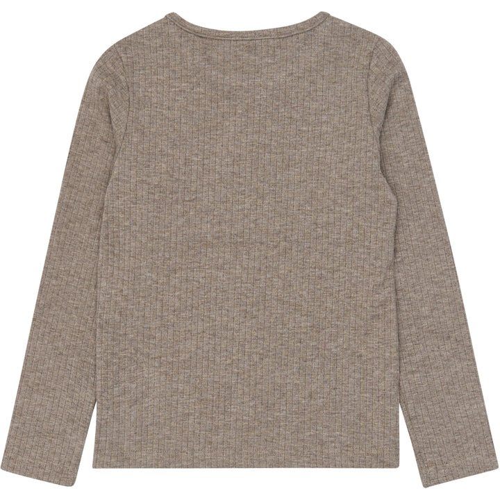 Rib Tee, Taupe Gray