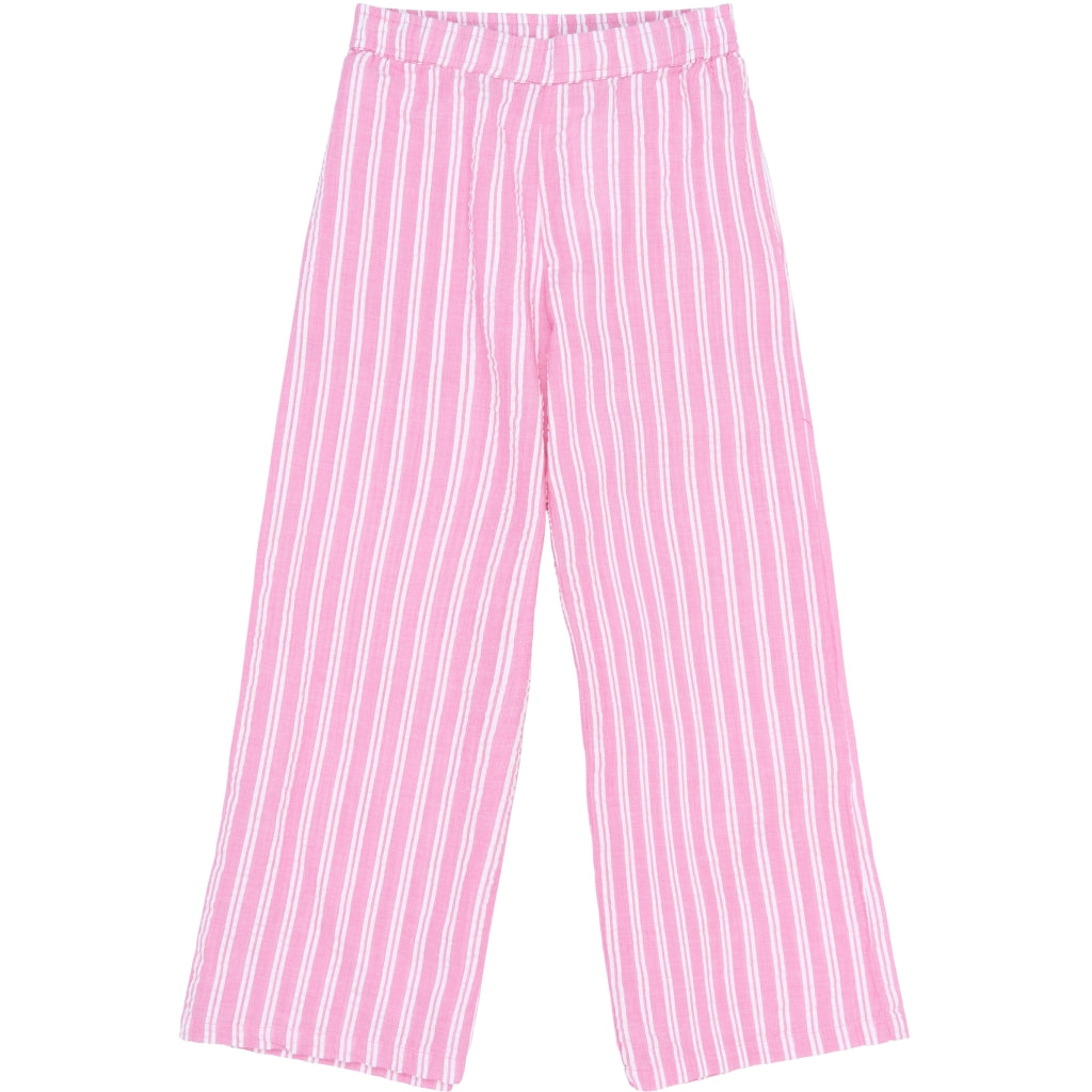 Shirley Wide Pants, Carmine Rose Striped