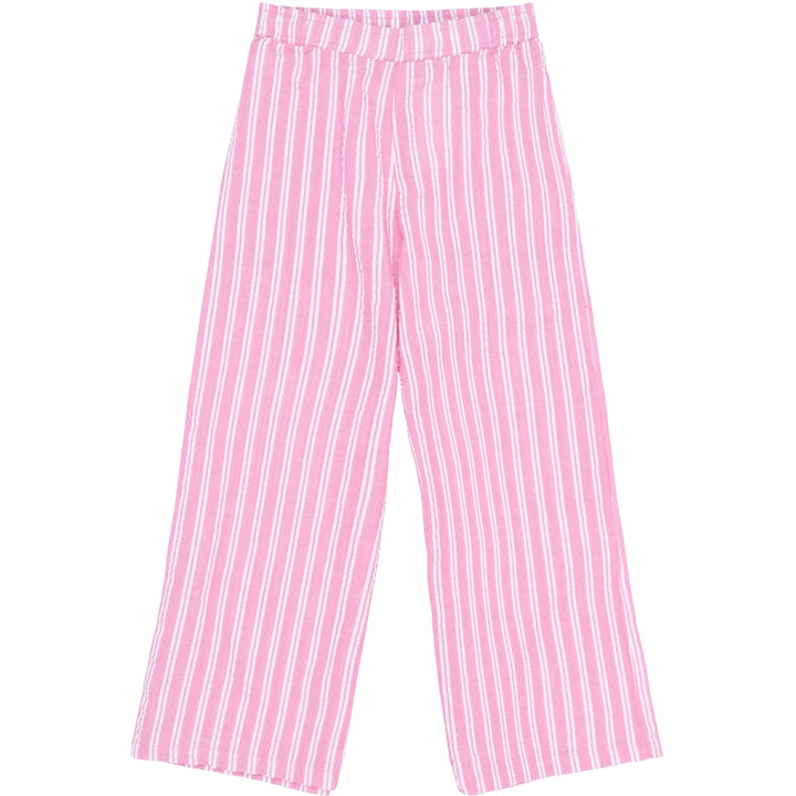 Shirley Wide Pants, Carmine Rose Striped