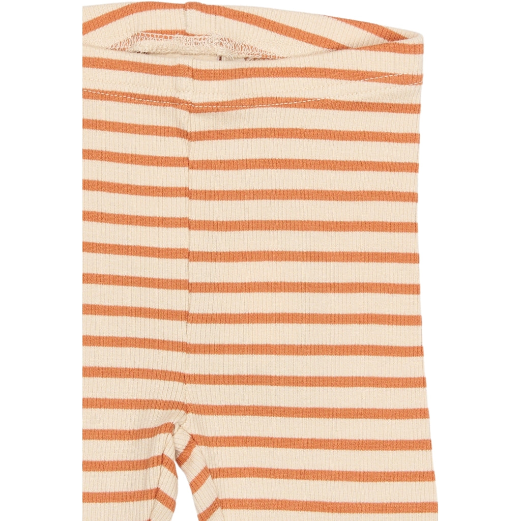 Leggings, Coral Gold Striped