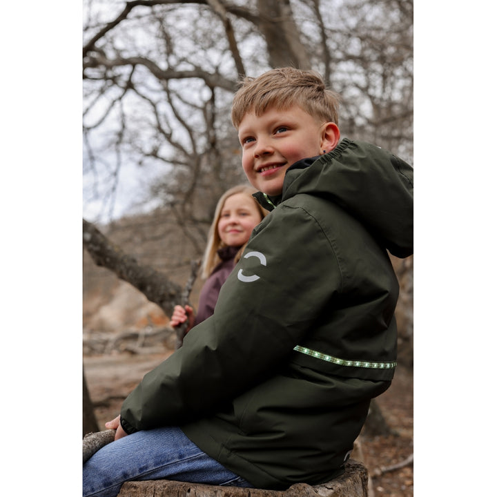 LED light Vetrarjakki - Olive Night