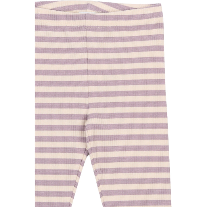 Rib Leggings, Sea Fog Striped