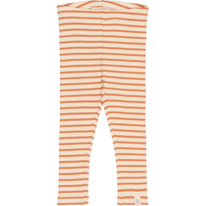 Leggings, Coral Gold Striped