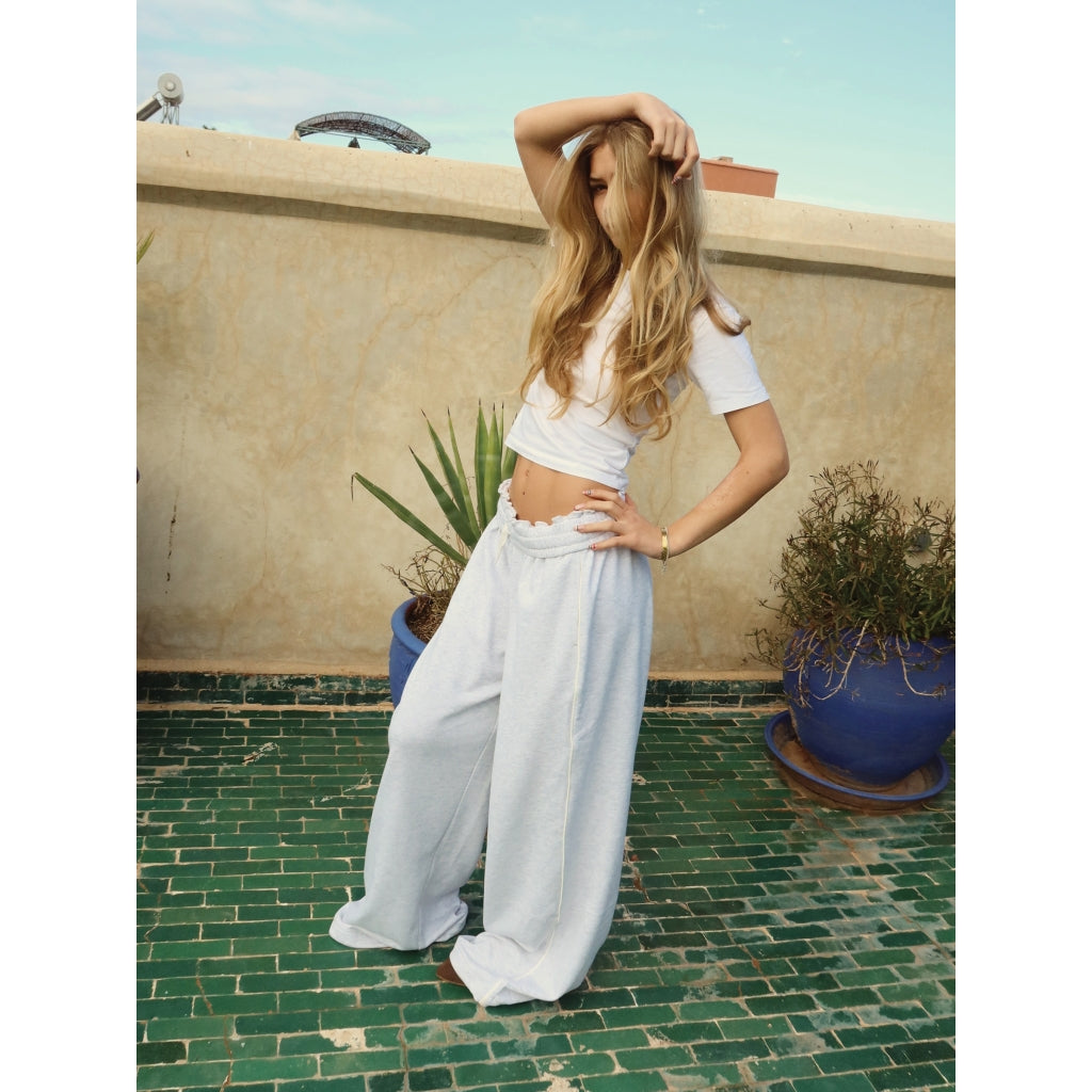 Baggy Jogger Pants, Snow Melange