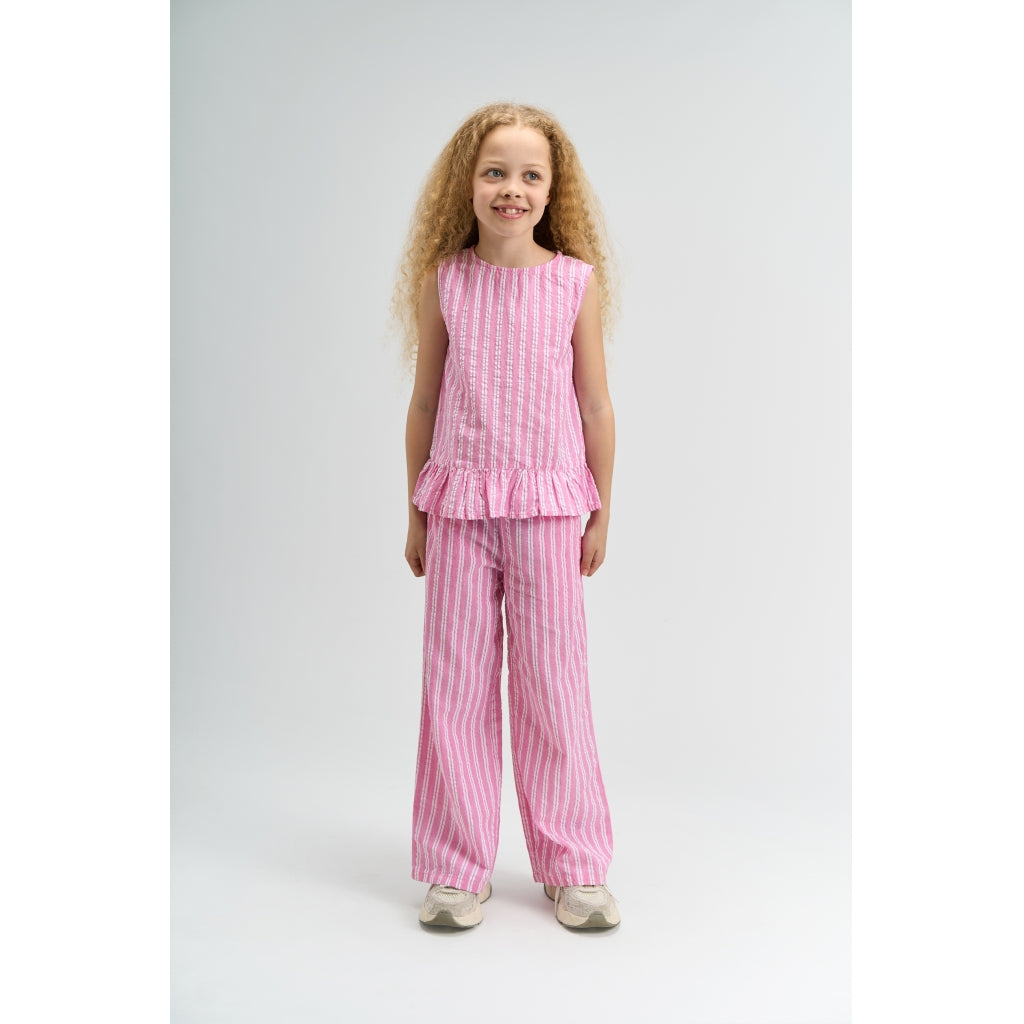 Shirley Top, Carmine Rose Striped