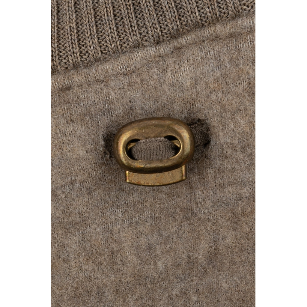 Wool Mittens, Dark Brown Melange