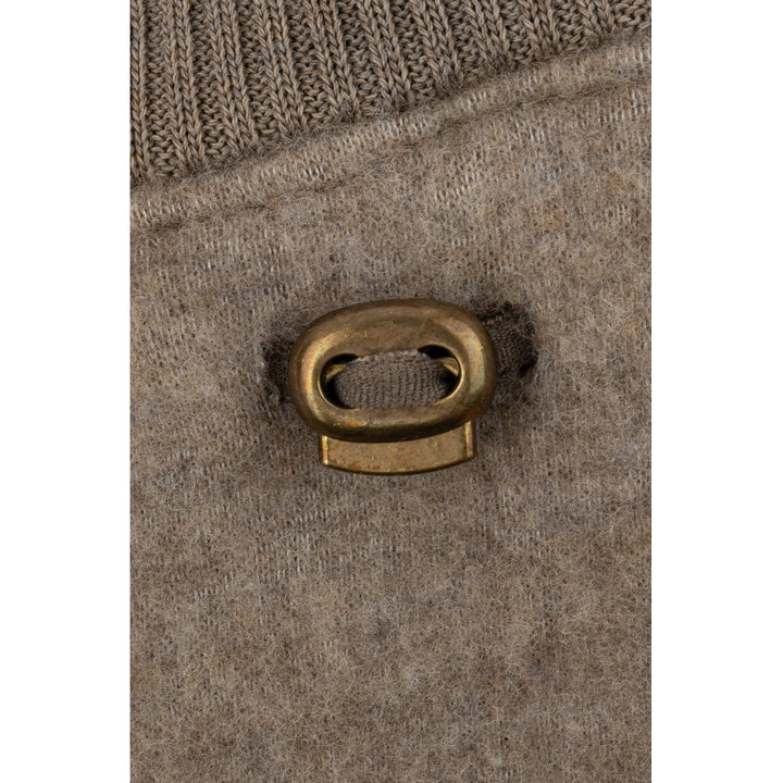 Wool Mittens, Dark Brown Melange